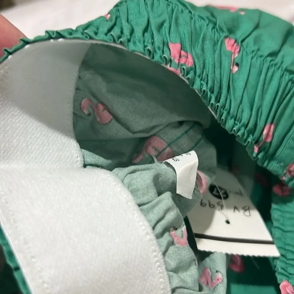 J. Crew Factory bv599 Pink and green flamingo boxers size small NWT